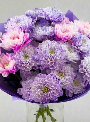 Букет из хризантем «Сирень» от интернет-магазина цветов в 
