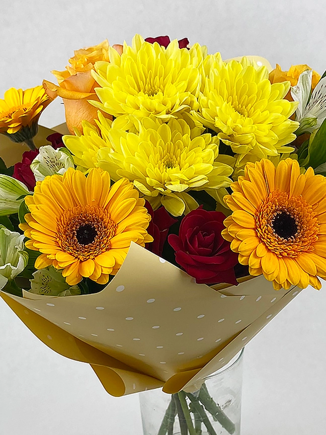 Букет с хризантемами «Воспоминание» от интернет-магазина цветов в 
